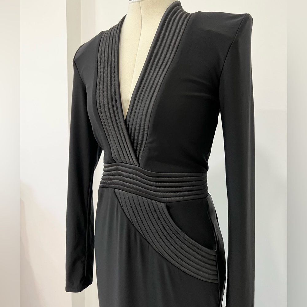 ZHIVAGO Battle Lines The Heiress V-Neck Gown Long Dress - Picture 6 of 11